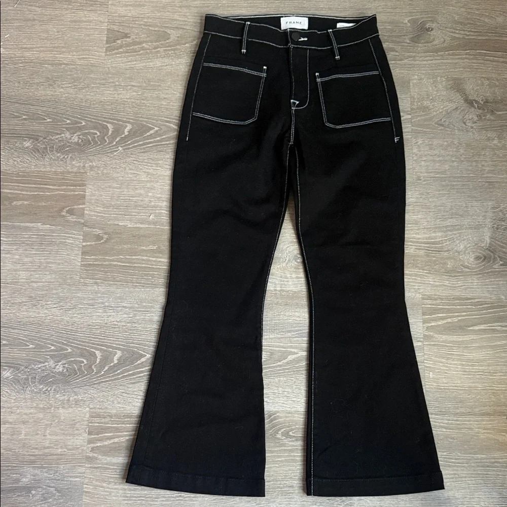 Frame Le Bardot crop flare jeans 25 - Picture 2 of 14
